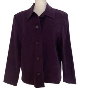 EUC Kim Rogers Purple Blazer Size Petite Medium